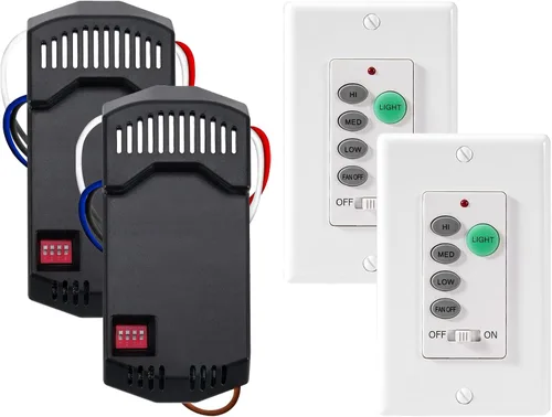 Vista 7 de Humpptom Control remoto universal para ventilador de techo, interruptor de pared UC9050T, UC9050T, control remoto de pared compatible con Hampton