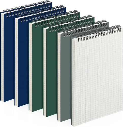 Vista 12 de Engrowtic Paquete de 1 bloc de notas en espiral de papel cuadriculado A5, bloc de notas encuadernado con alambre, bloc de notas de cuadrícula