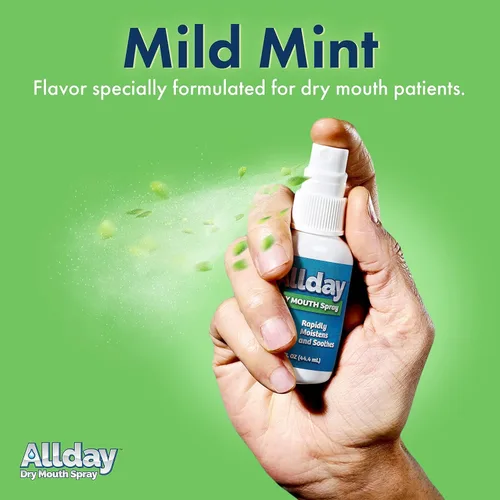 Vista 5 de Allday Spray bucal seco, xilitol de máxima resistencia, acción rápida, no ácido (paquete de 2)