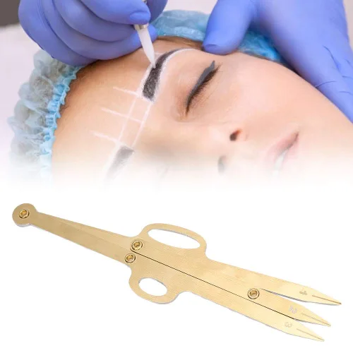 Vista 5 de Plantilla de cejas Regla de cejas Regla de cejas Regla de medida de cejas Herramienta de medida de cejas Regla de microblading Regla de plantilla