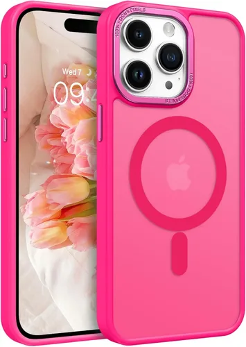 Vista 14 de BENTOBEN Funda magnética para iPhone 15 Pro Max, compatible con MagSafe, translúcida mate, esmerilada, antihuellas, delgada, a prueba de golpes