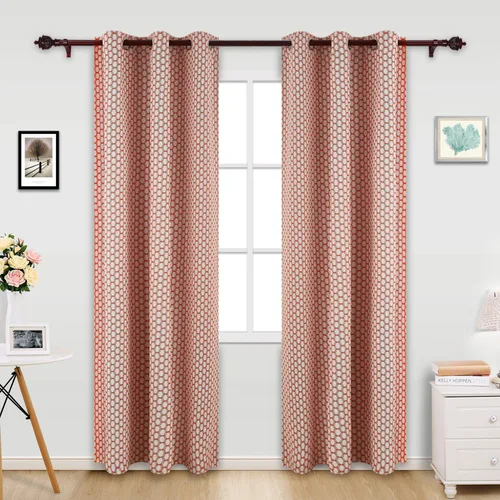 Vista 9 de Deconovo Paneles superiores con ojales, estampado marroquí azul celeste, aislamiento térmico, para ventana de dormitorio, dos cortinas transparentes