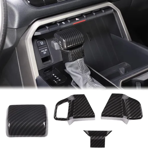 Vista 22 de Aunginsy Cubierta de freno de mano para palanca de cambios de automóvil, compatible con Toyota Tundra 2022+, Sequoia 2023+ y Tacoma 2024+, perilla