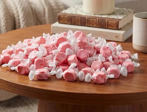 Vista 4 de Cinnamon Salt Water Taffy 1 lb Gourmet Chewy Candy Individually Wrapped