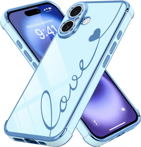 Vista 46 de LCHULLE Funda compatible con iPhone 12 para mujeres y niñas, bonito diseño de corazón de amor con enchapado de lujo, cubierta de TPU suave a prueba