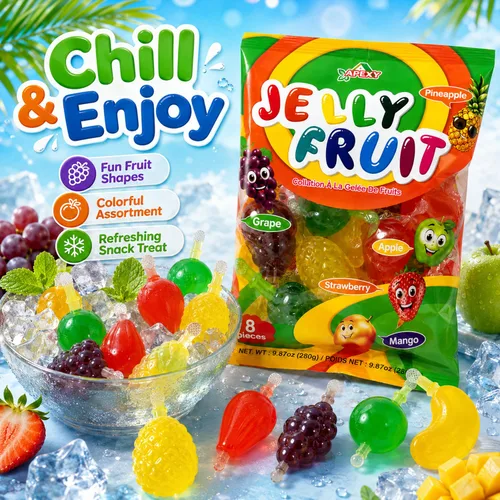 Vista 8 de Apexy Jelly Fruit – Jugoso caramelo de gelatina exprimible – Surtido de sabores afrutados, textura divertida y explosiva, bocadillos de gelatina