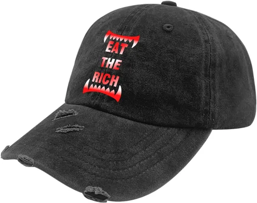 Vista 2 de BAVARIANS Eat The Rich Trucker Hat America Hat AllBlack Mens Hats Gifts for Her Cool Hats