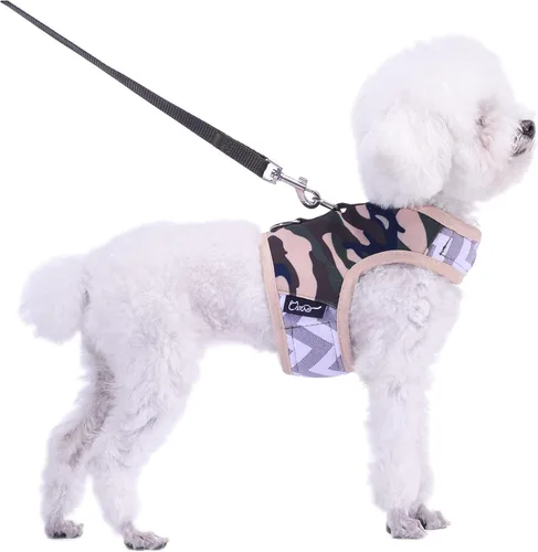 Vista 7 de Teacup - Juego de arnés y correa para perro pequeño para invierno, chaleco acolchado suave ajustable para taza de té, chihuahua, caniche, yorike