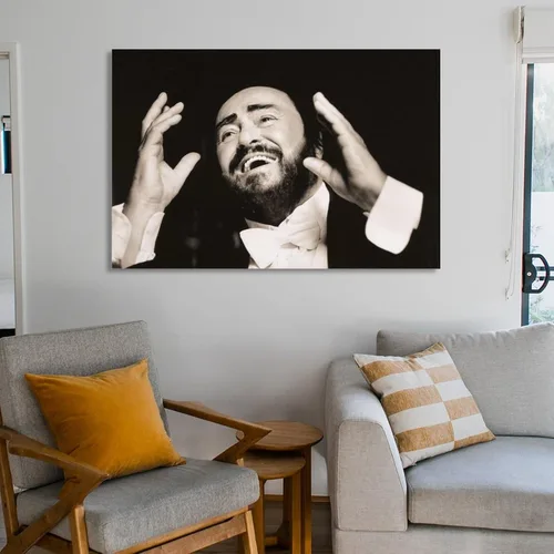 Vista 6 de Luciano Pavarotti - Póster artístico de tenor del mundo, 4 habitaciones, póster estético impreso, pintura de pared, pósteres de lienzo, regalos