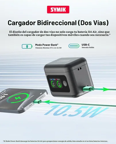 Vista 6 de YDW - Paquete de 2 baterías y cargador de 2050 mAh para Insta360 X4 Air