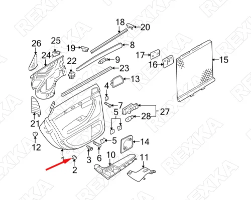 Vista 9 de Rexka 10 clips de panel de moldura de puerta interior con sellador compatibles con Volkswagen 8E0-868-243 Audi A4 B6 B7 S4 RS4 Cabriolet Quattro