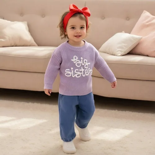 Vista 79 de VISGOGO Suéter a juego para hermanitas grandes y pequeñas, ropa de una sola pieza