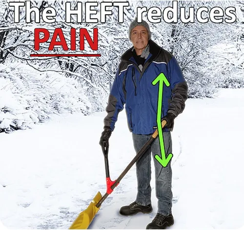 Vista 4 de The HEFT Mango protector de espalda secundario para palas de nieve y herramientas de jardín como se ve en Dragon's Den (Canada Shark Tank)