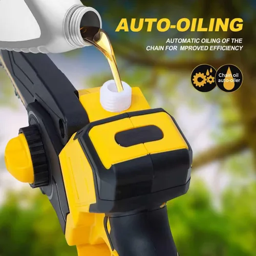 Vista 6 de Mini motosierra para batería Dewalt de 20 V MAX, mini motosierra eléctrica de mano inalámbrica de 8 pulgadas, motosierra sin escobillas para corte