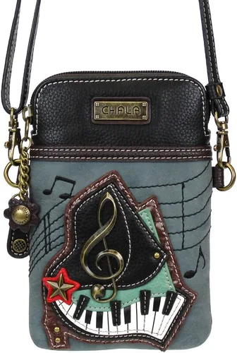 Vista 3 de CHALA - Bolsa cruzada de piel sintética para mujer, con correa ajustable, para teléfono celular, multicolor
