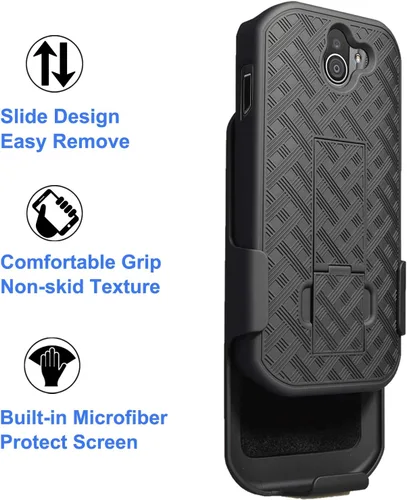 Vista 5 de Kyocera - Funda DuraForce Pro 2, funda Ailiber E6910 con protector de pantalla, clip giratorio para cinturón, soporte de soporte, bolsa a prueba