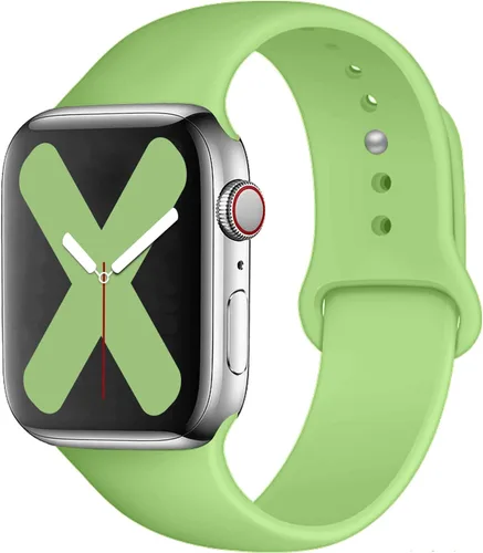 Vista 32 de Saucyi Compatible con Apple Watch Band 1.614 in 1.575 in 1.496 in 1.929 in 1.772 in 1.732 in 1.654 in, correa deportiva de silicona suave con cierre