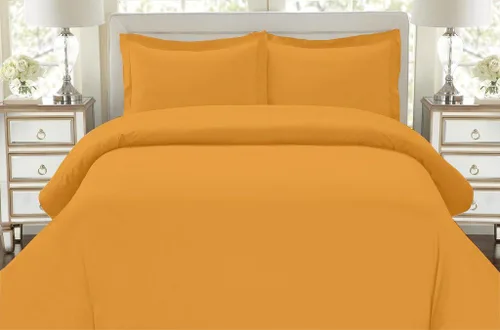 Vista 3 de LINEN HOUSE Hotel Collection Bedding's 550 hilos 100% algodón egipcio individual damasco sólido 3 piezas