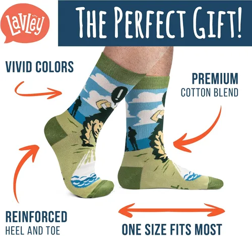Vista 2 de Lavley Novelty Golf Socks - Funny Golf Gifts Stocking Stuffers for Men and Women