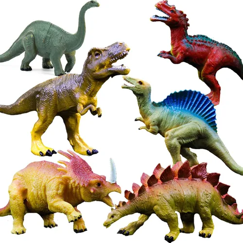 Vista 8 de OuMuaMua Juguetes de dinosaurio para niños de 3 a 5 años, paquete de 12 figuras realistas de dinosaurio de plástico que incluye T-Rex, estegosaurio