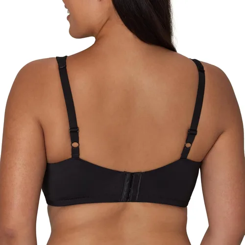 Vista 2 de PLAYTEX womens Secrets Perfectly Smooth Wireless Bra, Full-coverage T-shirt Bra for Full Figures Panel lateral negro