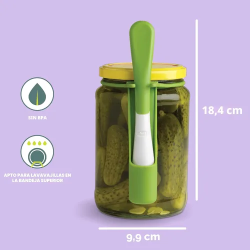 Vista 2 de Chef'n FridgeFork - Tenedor para condimentos (rúgula y merengue) de acero inoxidable