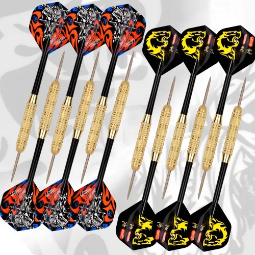 Vista 2 de ONE80 Vapor 180 Dardos de cerdas sin grapas Bullseye Steeltip Dardos Extra Vuelos