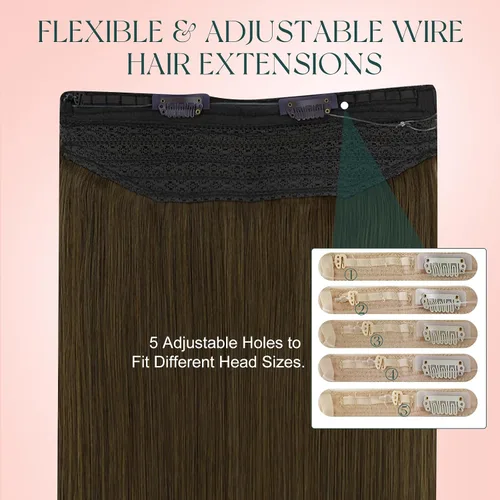 Vista 92 de Easyouth Extensión de cabello humano rubio con cola de caballo, extensiones de cabello humano rubio dorado con reflejos rubios, extensiones