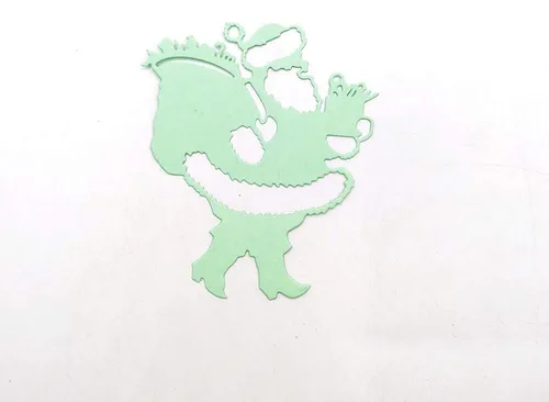 Vista 3 de Troqueles de metal para Papá Noel, Navidad, Papá Noel, lleva una bolsa, Papá Noel trae regalos troquelados troquelados, plantillas en relieve, molde
