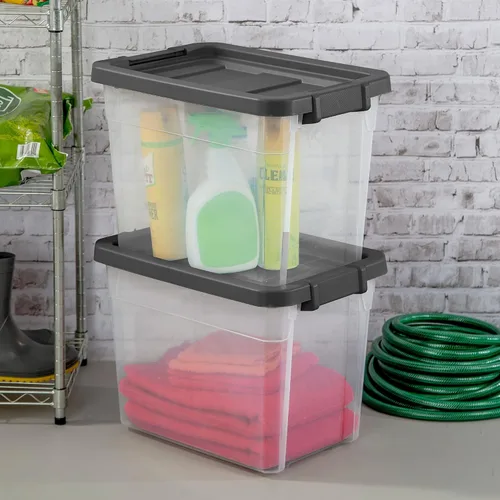 Vista 2 de Sterilite Caja Apilable Modular Transparente 30QT 14733V06