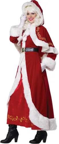 Vista 2 de California Costumes Women's Mrs. Claus Deluxe Adult