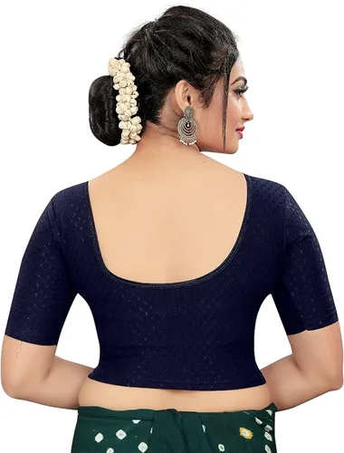 Vista 2 de Indian Hawker Medias de licra jacquard con cuello redondo y media manga elástica para mujer