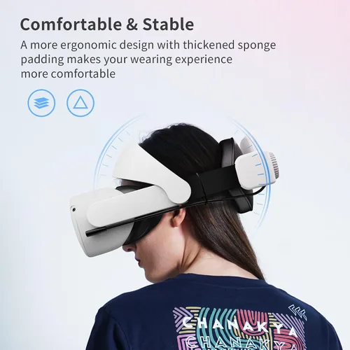 Vista 2 de Head Strap with Battery for Oculus Quest 2, Meta Quest 2 Accessories Compatible with Quest 2, Replacement for Meta Quest 2 Elite Strap,Adjustable