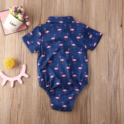 Vista 5 de Bagilaanoe Mameluco formal de manga corta para bebés y niños, ropa de caballero de una pieza, 3-24 meses