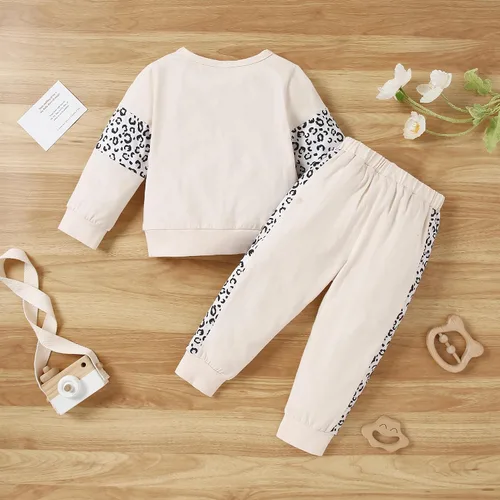 Vista 3 de WESIDOM Conjuntos de ropa para bebé, 2 piezas de otoño de manga larga, conjuntos de suéter para niña pequeña