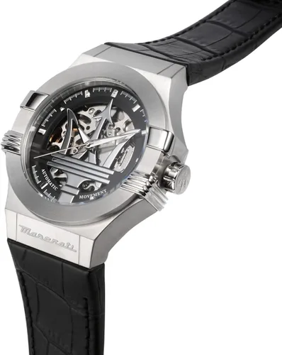 Vista 5 de MASERATI Reloj de cuarzo con pantalla analógica Potenza R8821108001 para hombre, Negro, Reloj automático
