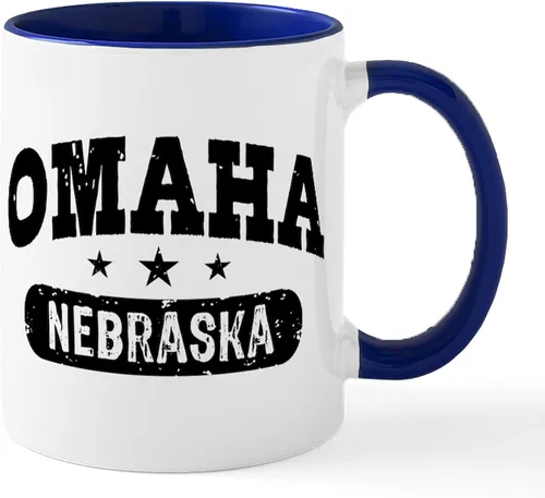 Vista 85 de CafePress I Love Nebraska Taza de café de cerámica de 11 oz (11.0 fl oz)