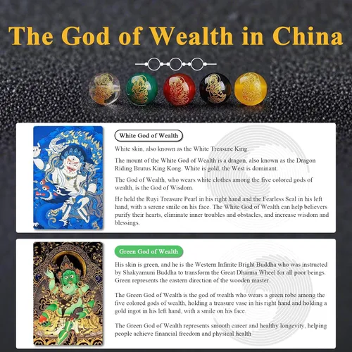 Vista 2 de Pulsera china de la riqueza y la suerte del Feng Shui para mujeres para atraer dinero, riqueza, éxito, pulseras de dinero con cuentas para mujer
