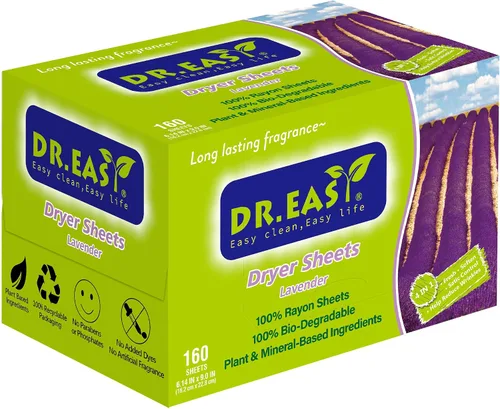 Vista 14 de DR.EASY - Hojas de secado a base de plantas, fórmula de 252 unidades, azul océano, hojas suavizantes para lavandería, sin perfume, sin colorantes