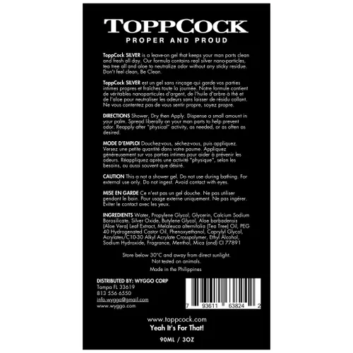 Vista 4 de Classic ToppCock Silver Ball - Gel desodorante para hombres, control de olores sin enjuague para ingle y áreas íntimas, comodidad antirozaduras