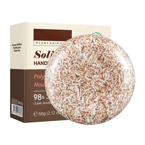 Vista 12 de Moily Barra de champú de oisturización, a base de plantas para hidratación y limpieza del cabello seco, carbón de bambú, talla única