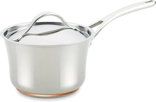 Vista 17 de Anolon Nouvelle - Juego de ollas y sartenes de acero inoxidable, 10 piezas Stainless Steel Cookware Set with Lids, Oven Safe to 500°F, Durable
