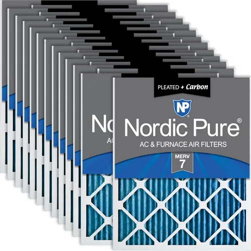 Vista 60 de Nordic Pure 20x20x1 (Tamaño real: 19 1/2 x 19 1/2 x 3/4) Filtros de aire para caldera/aire acondicionado Poly Green MERV 6 – Reduce el polvo