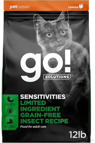 Vista 15 de Go! Solutions Sensitivities Limited Ingredient Duck Dry Cat Food, 3 lb
