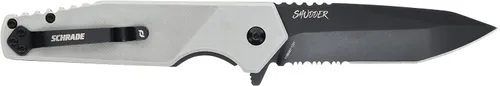 Vista 2 de Schrade Delta Class Shudder Carpeta de 8 pulgadas con hoja de acero AUS-10 de 3.5 pulgadas y mango de aluminio para EDC