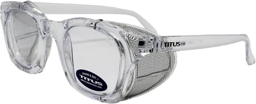 Vista 8 de TITUS G12 Retro Style Safety Glasses with Folding Side Shield Marco transparente/lente amarilla