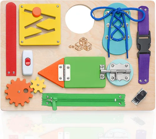 Vista 11 de deMoca - Tabla de madera para niños de 1, 2, 3 años Color - Mini