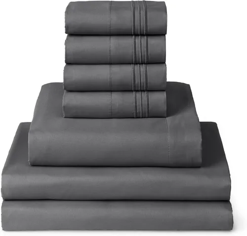 Vista 7 de Mellanni Juego de sábanas Twin XL - Juego de ropa de cama de 4 piezas de la colección icónica, (incluyendo 2 fundas de almohada), bolsillo profundo