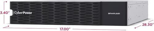 Vista 6 de CyberPower BP144VL2U01 Módulo de batería extendida, 12V/9A, 2U rack/torre, certificado UL