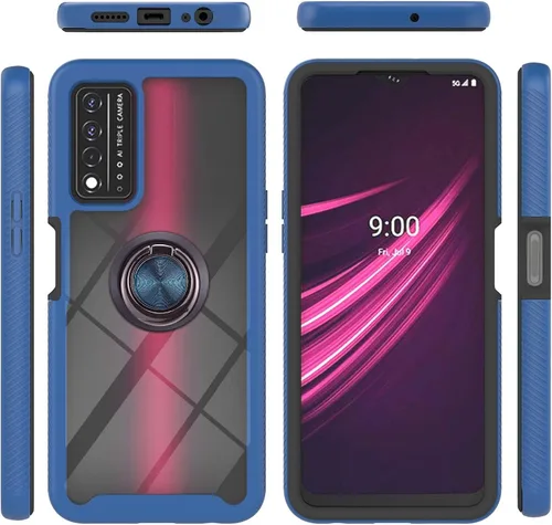 Vista 66 de Funda compatible con Xiaomi Poco X3 NFC, compatible con Xiaomi Poco X3 Pro/Poco X3 Ring Stand 3 en 1, color negro